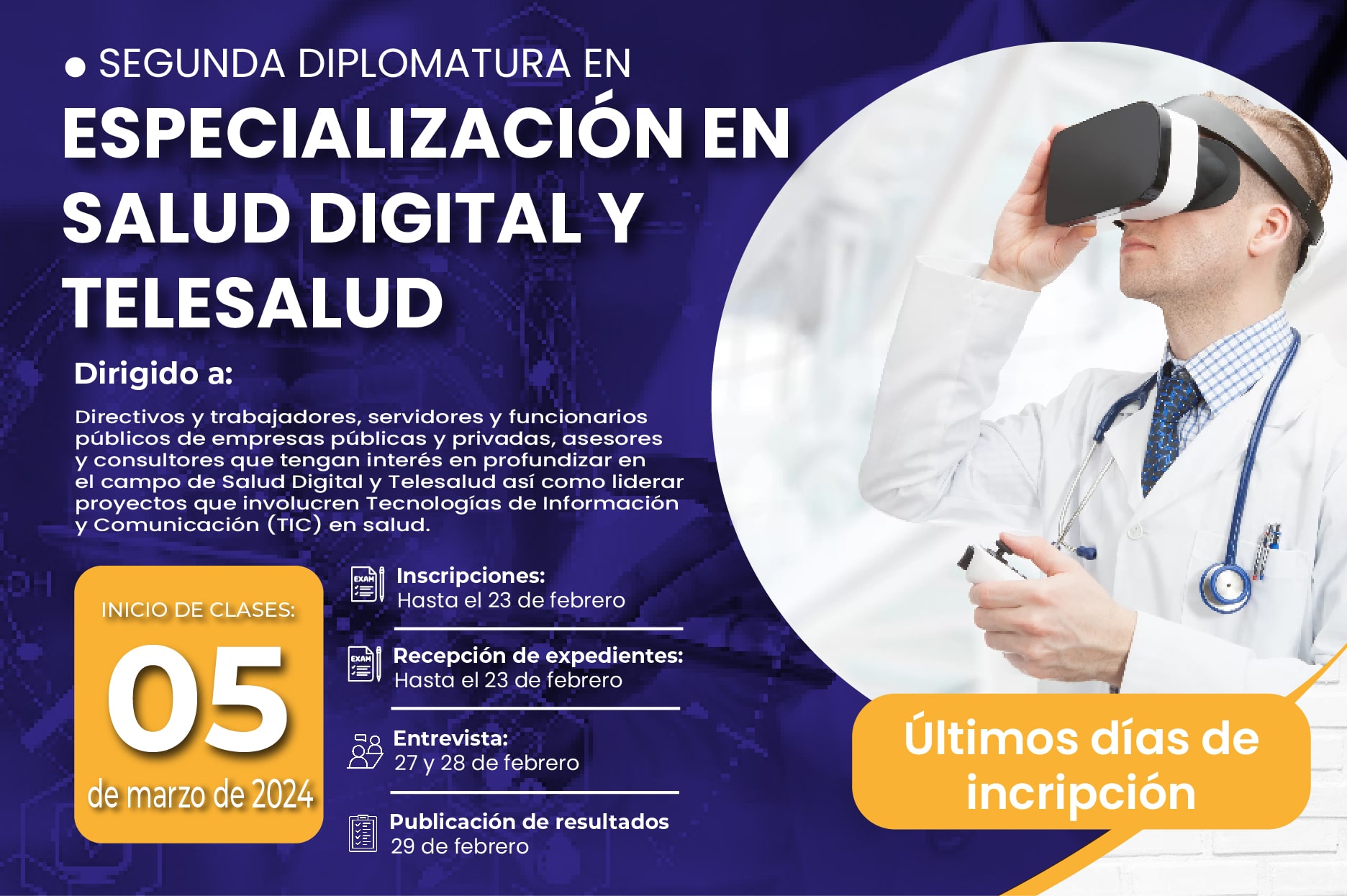 Diplomatura en Especialización en Salud Digital y Telesalud