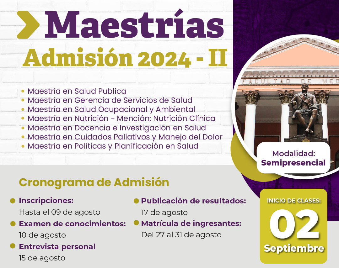 📣Proceso de Admisión Maestrías 2024-II