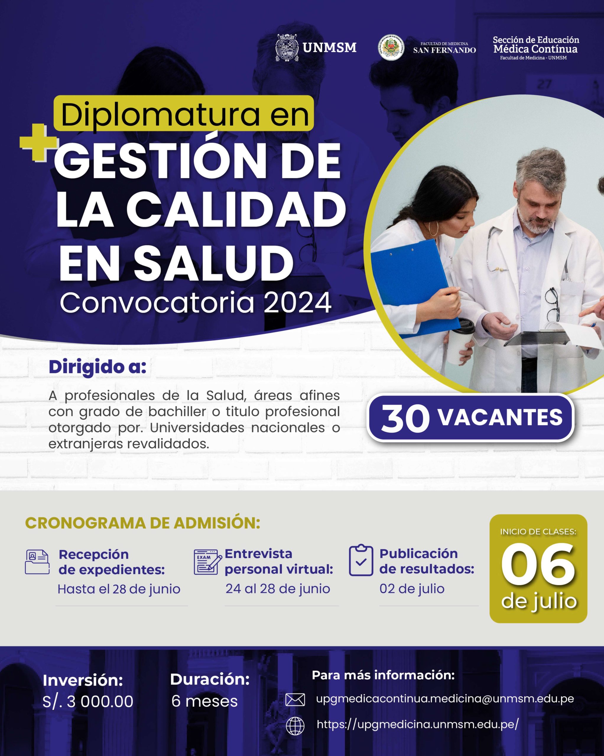 Diplomatura de Gestión de la Calidad en Salud